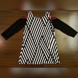 Mishca Striped Peekaboo Shoulder Top